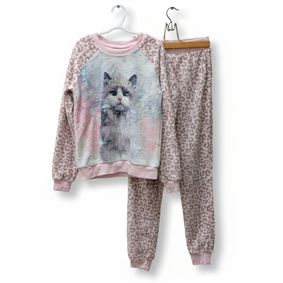 🖤 2 Pairs Kids Fleece Pyjamas- Animals - Picture 2 of 6